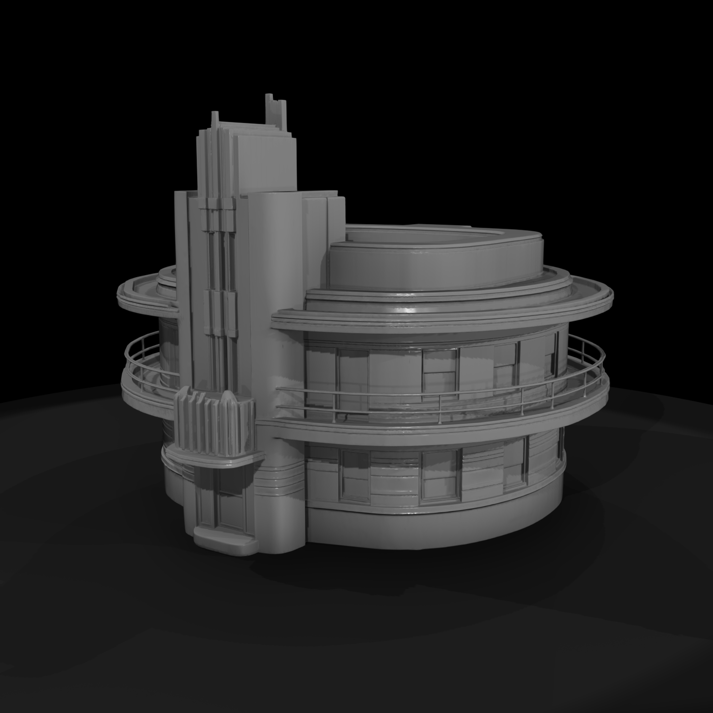 Streamline Moderne Art Deco Corner Apartment Building