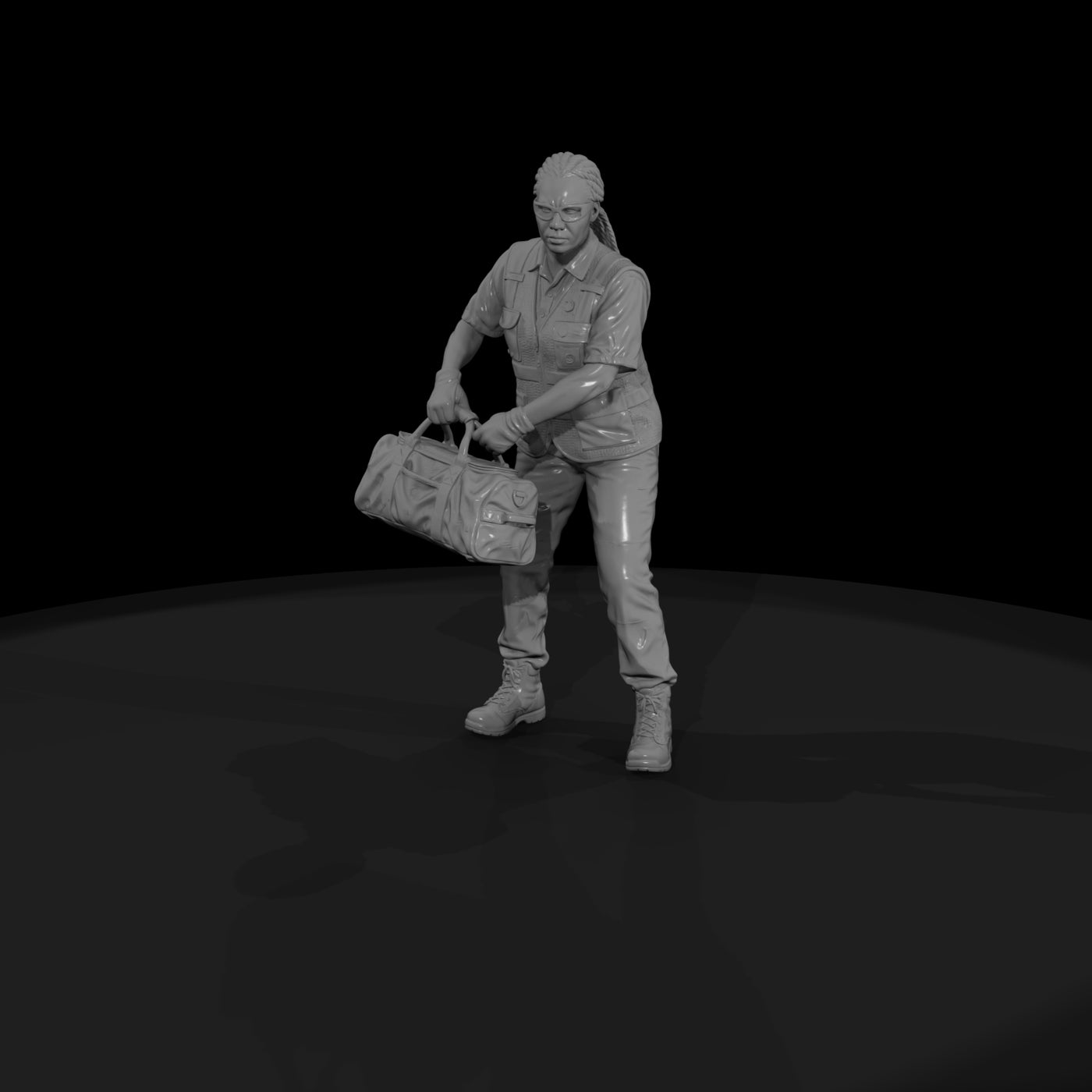 air-006-worker-baggage-cart-loader