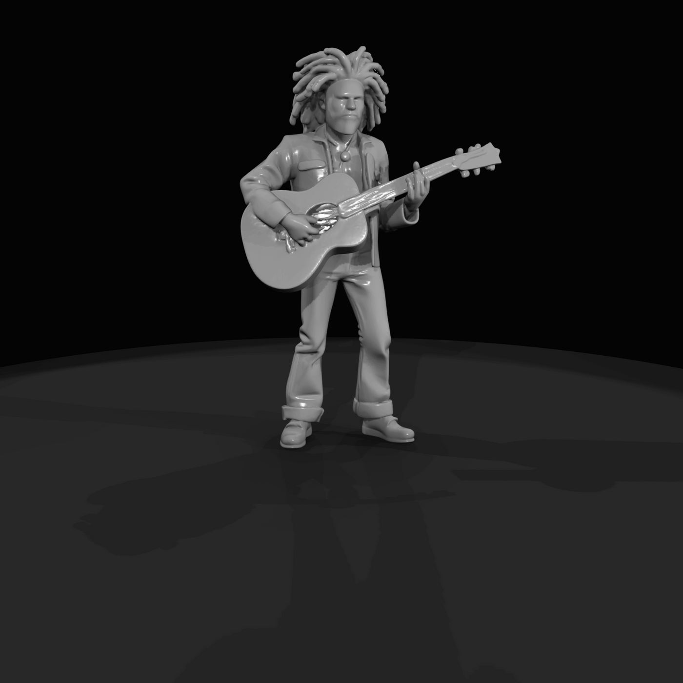 Street Musician with Guitar