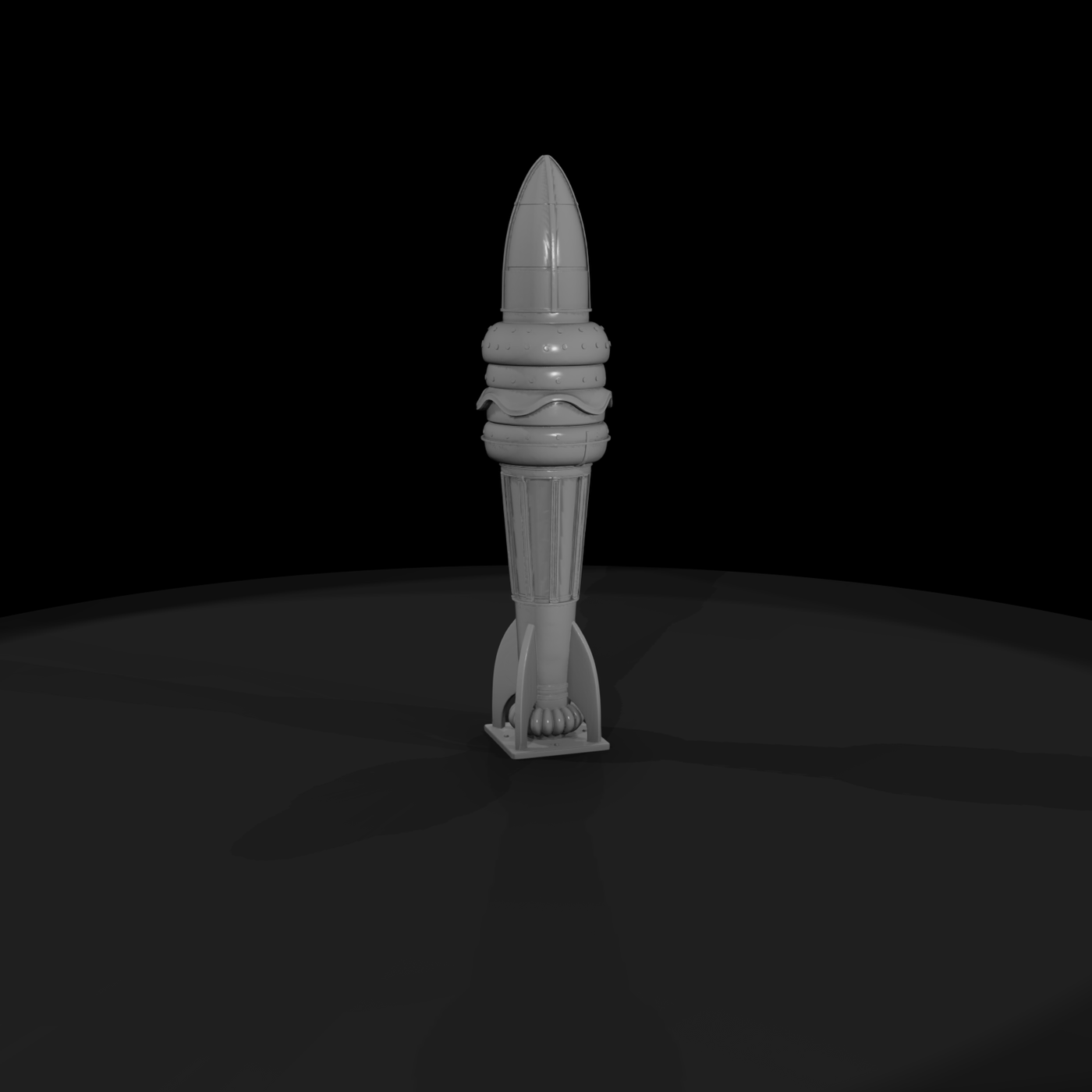Stylized Retro Burger Rocket