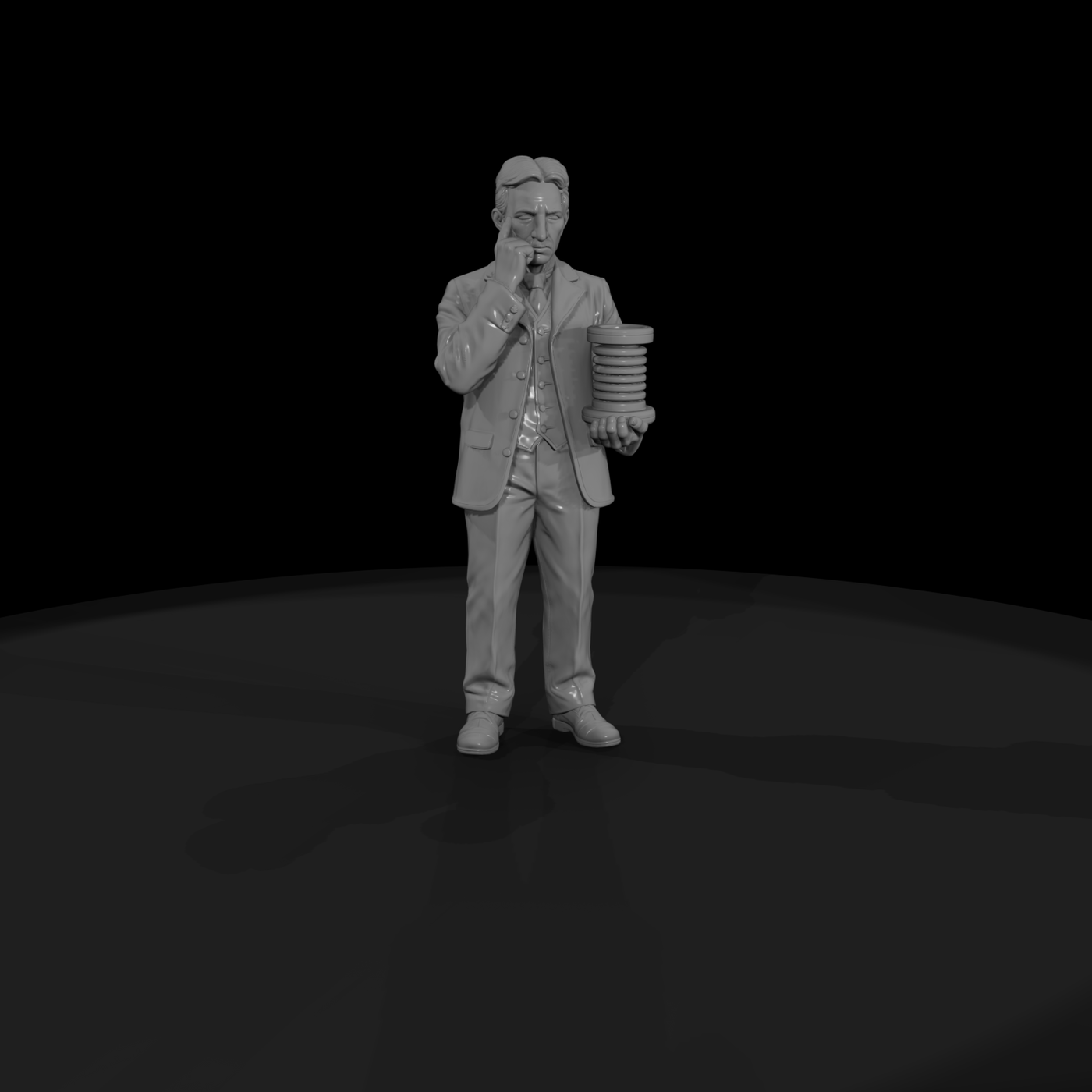 Hist 0172 Historical Nikola Tesla Miniature Figure