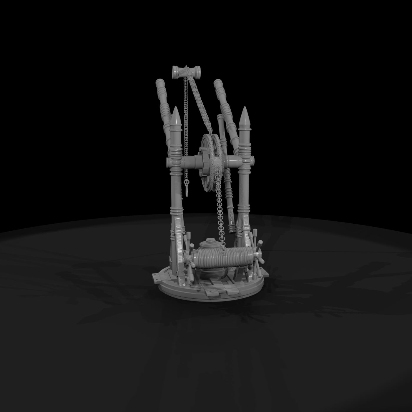 stylized-medieval-dock-crane-diorama-prop-143619
