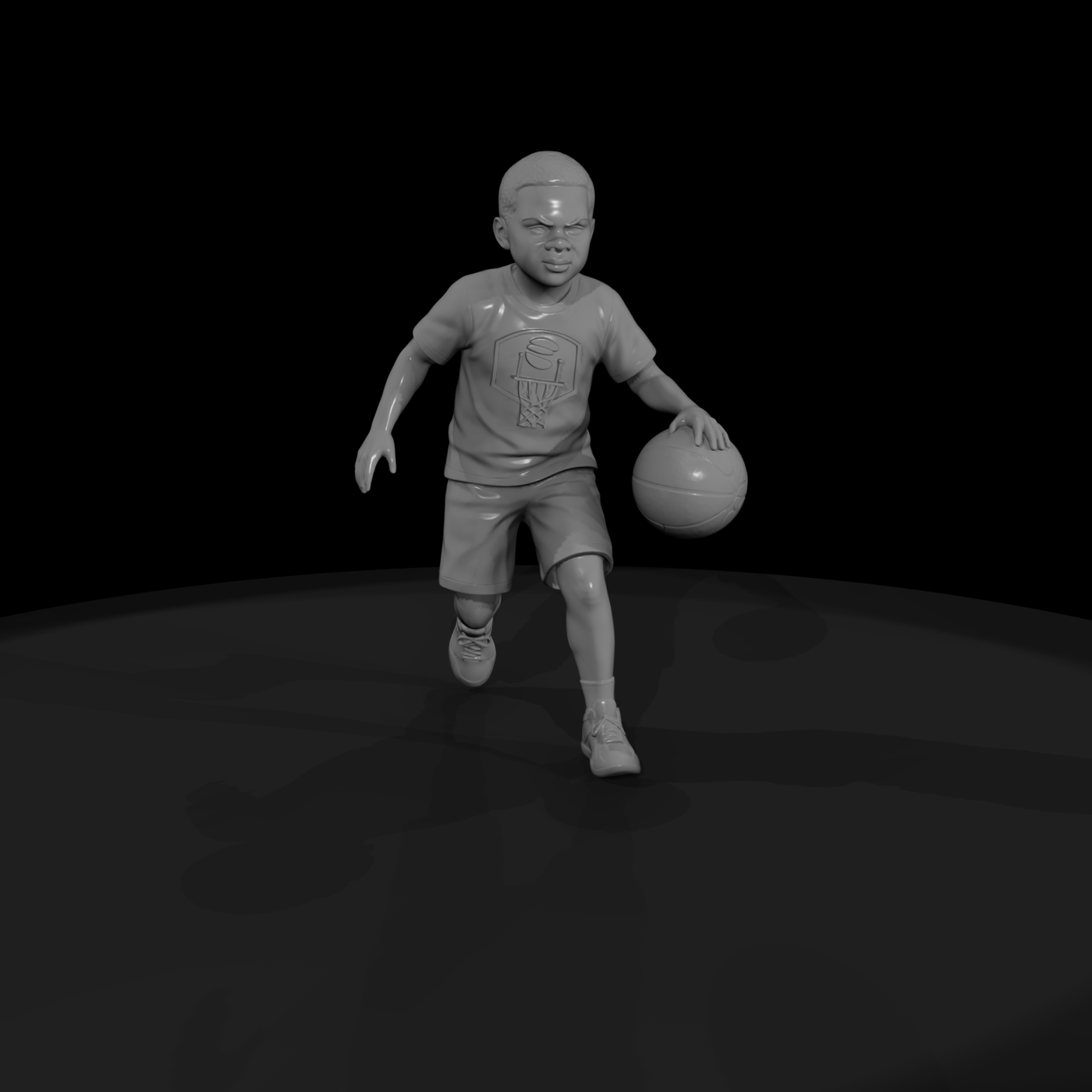 Young Boy — Running Pose