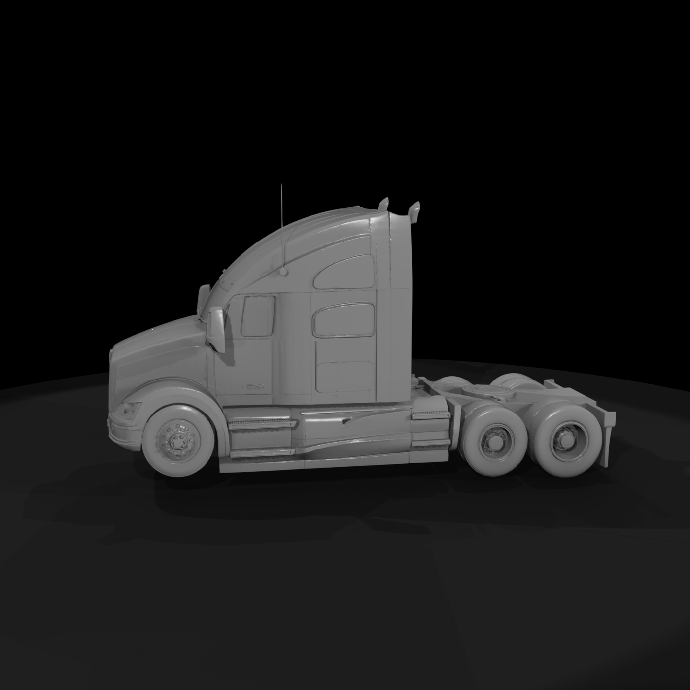 Kenworth-style Semi Truck Cab
