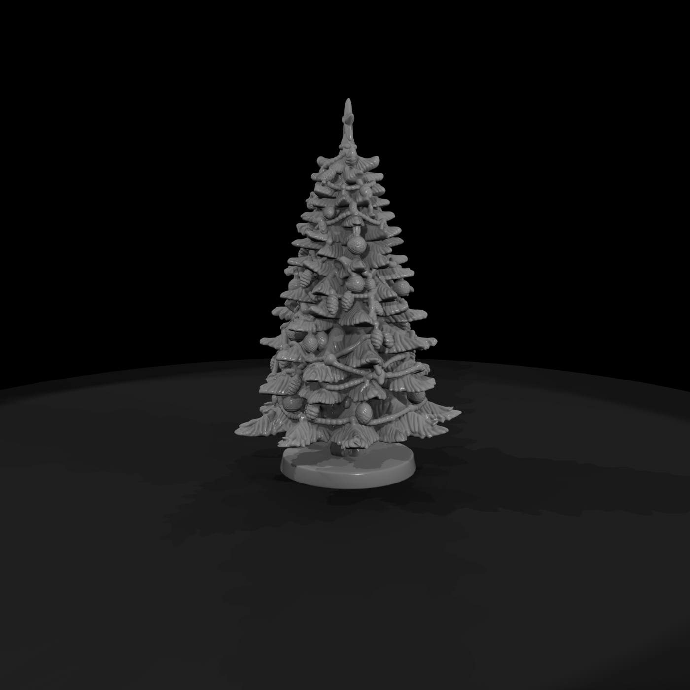 Decorated Christmas Tree with Snowman