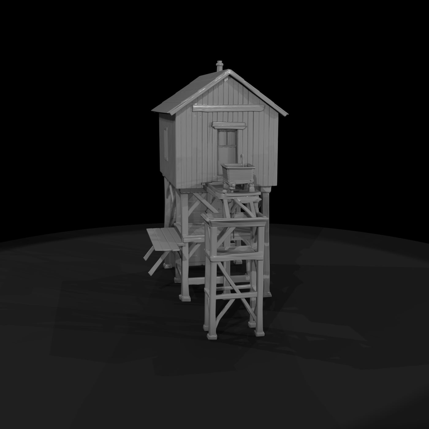 raised-wooden-building-on-timber-trestle-supports-42bcc6