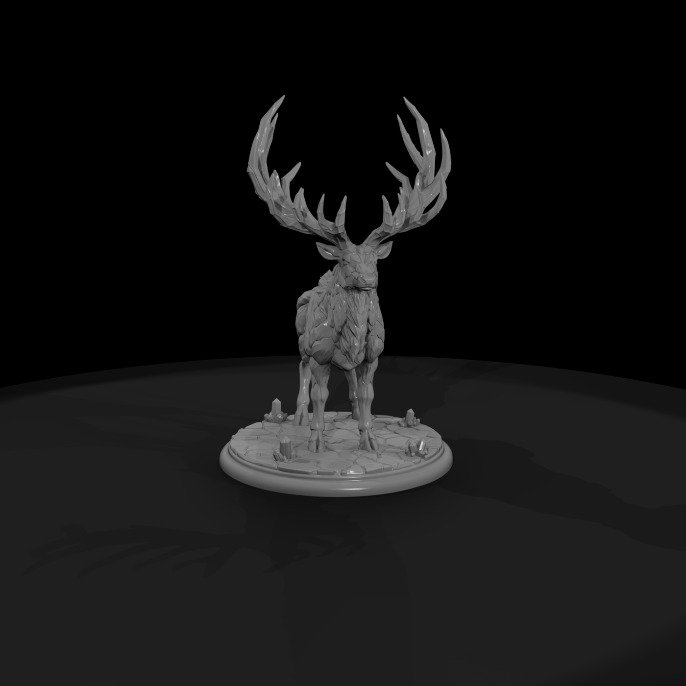 Crystal-Hide Elk Fantasy Beast