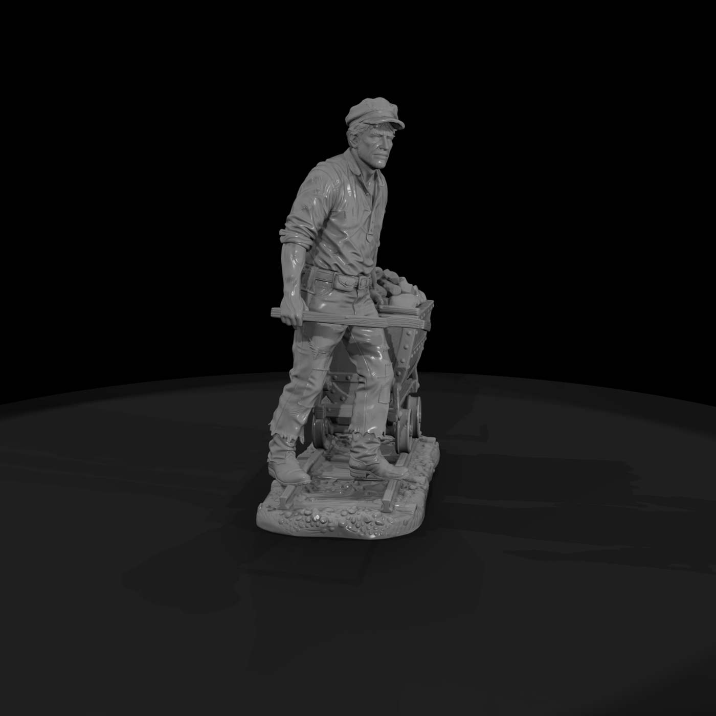 Ww 0136 Townsfolk Ore Cart Pusher