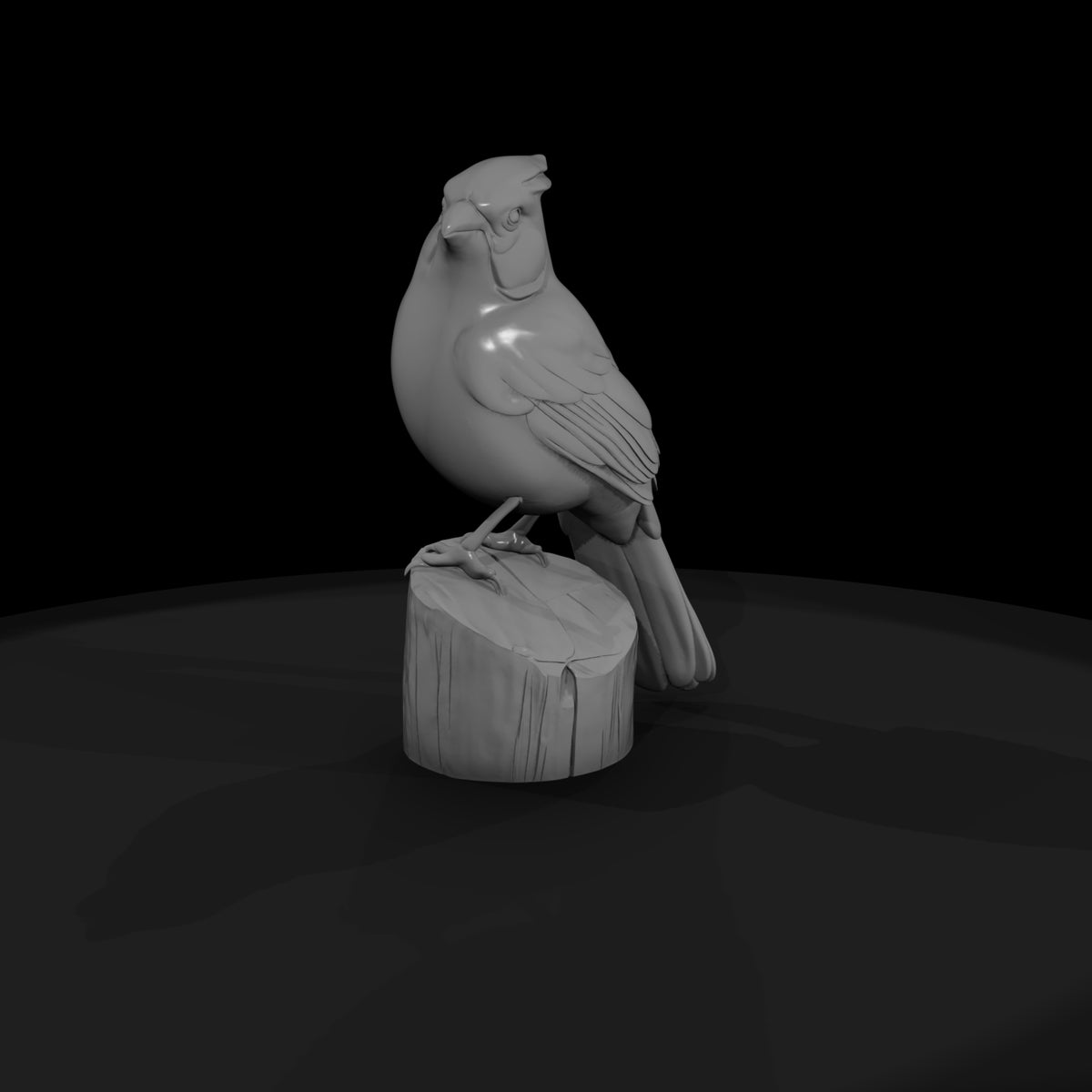 northern-cardinal-on-wood-stump-diorama-accent-256698