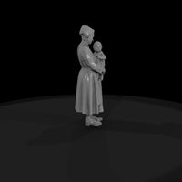 amish-mother-holding-baby-3d-model — thumbnail 6