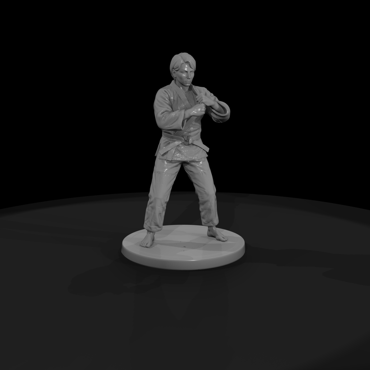 Judo Fighter in Ready Stance
