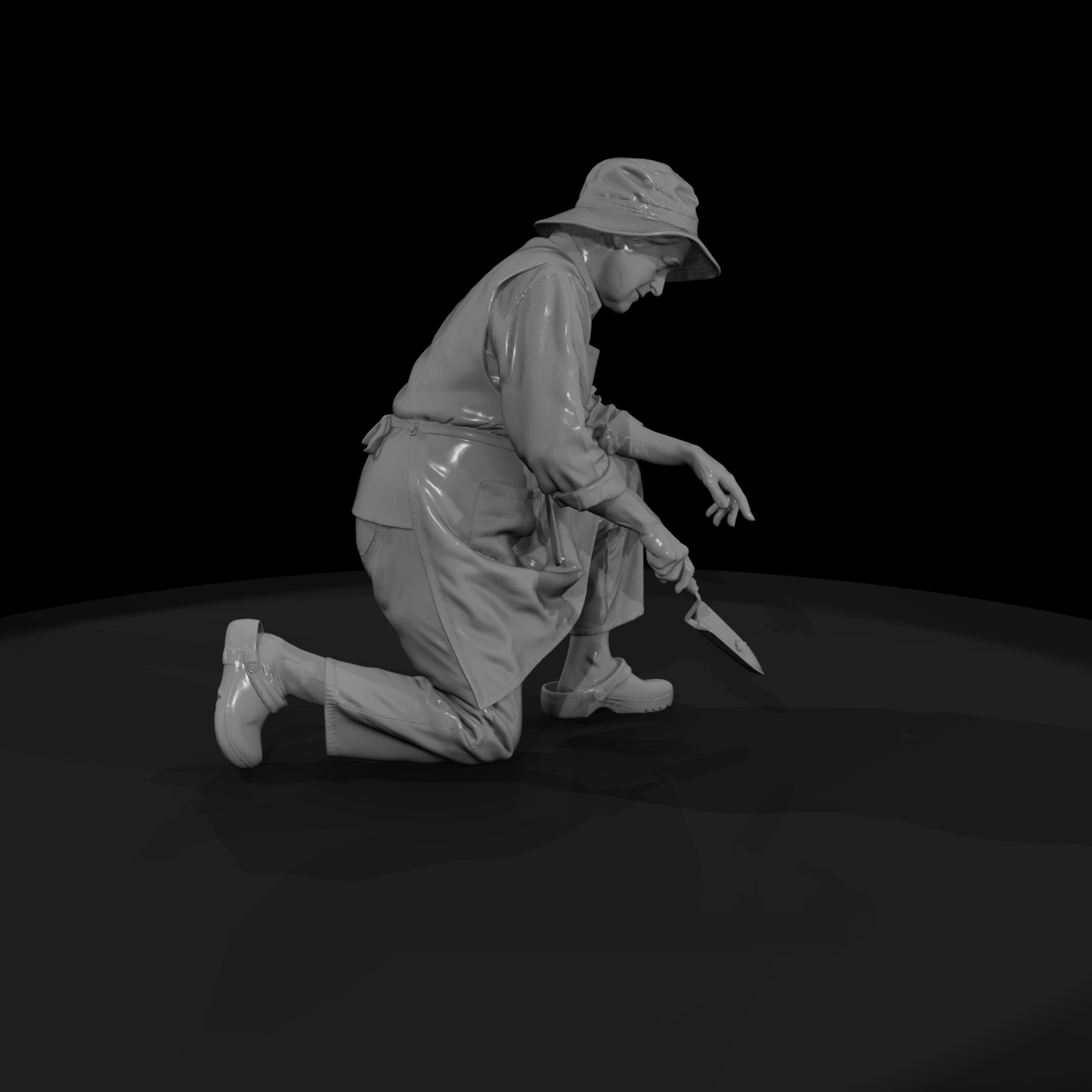 Elderly Woman Gardening