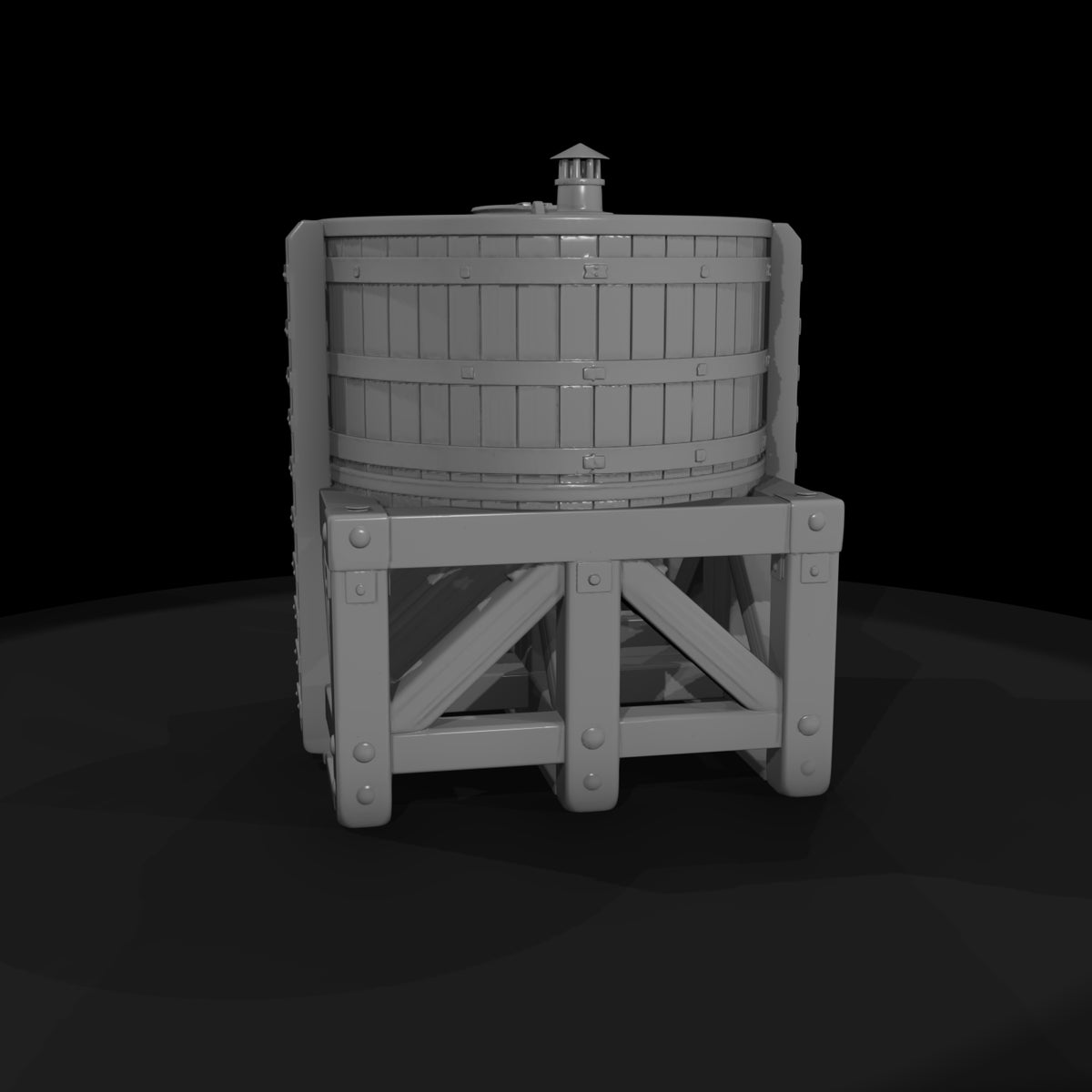 rustic-unpainted-wooden-water-tower-3d-model-jwny6