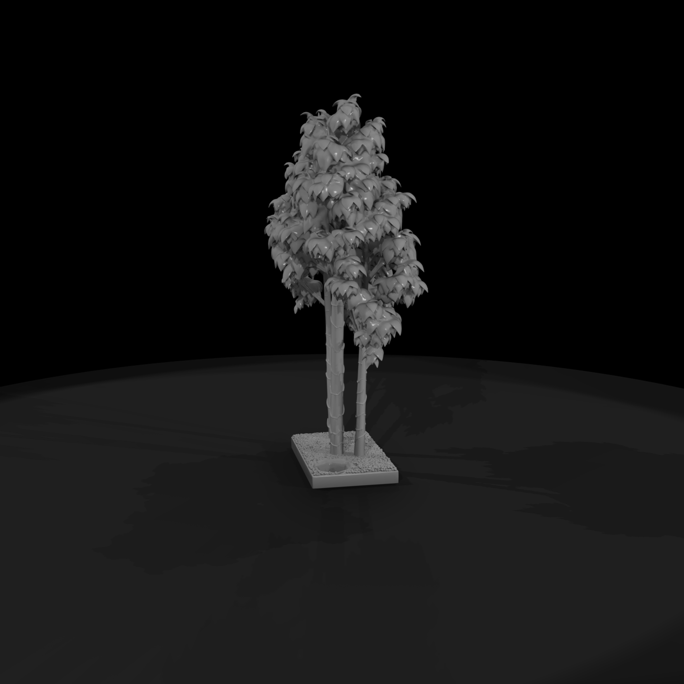 Stylized Multi-Trunk Birch Tree