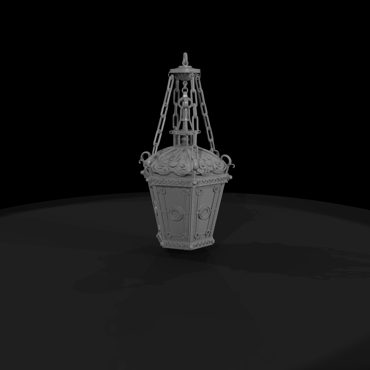 Victorian Pendant Lantern — Hexagonal Ornate