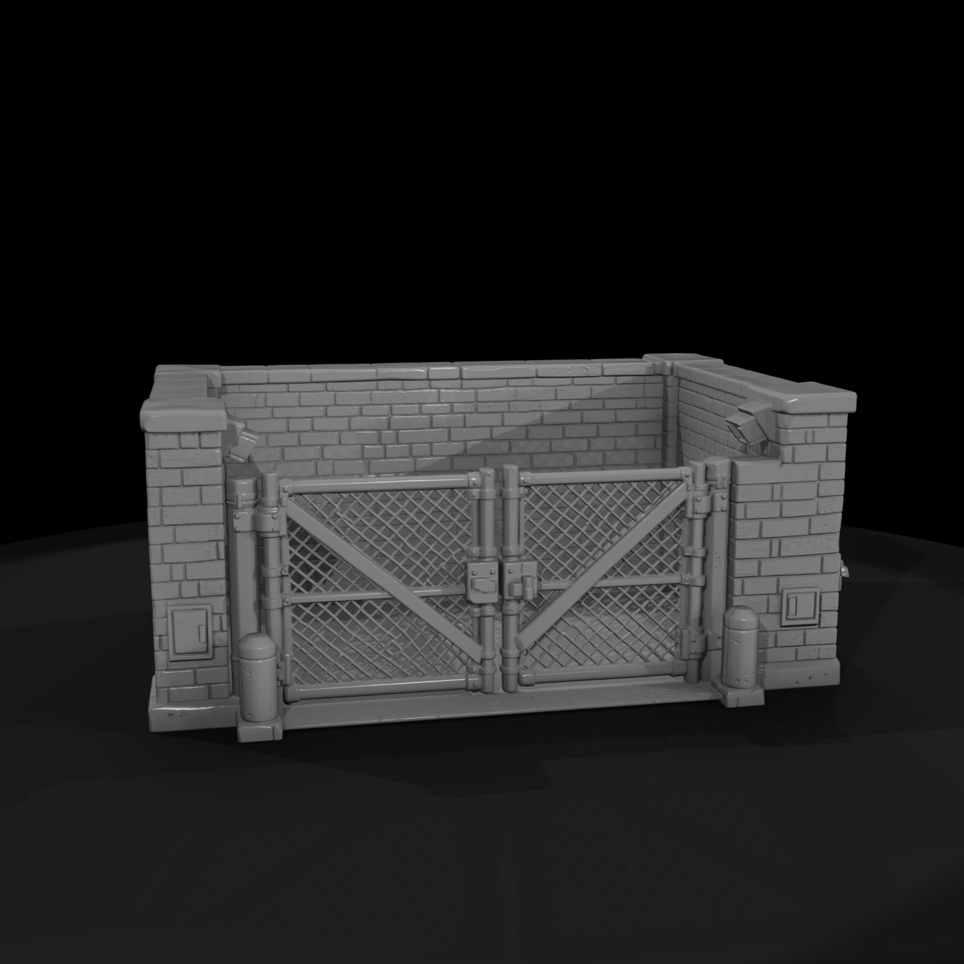Brick Dumpster Enclosure with Gate