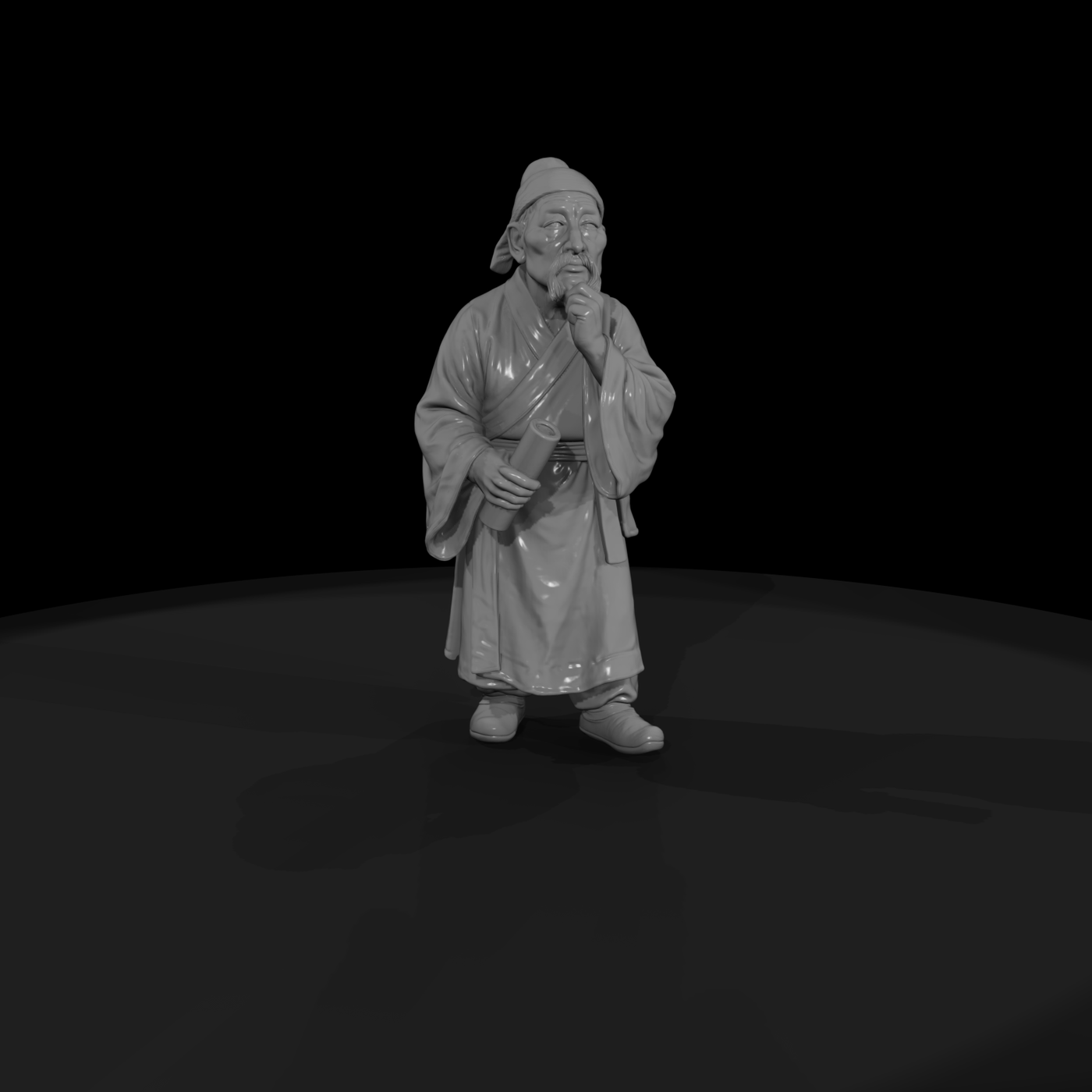Hist 0065 Historical Du Fu Miniature Figure
