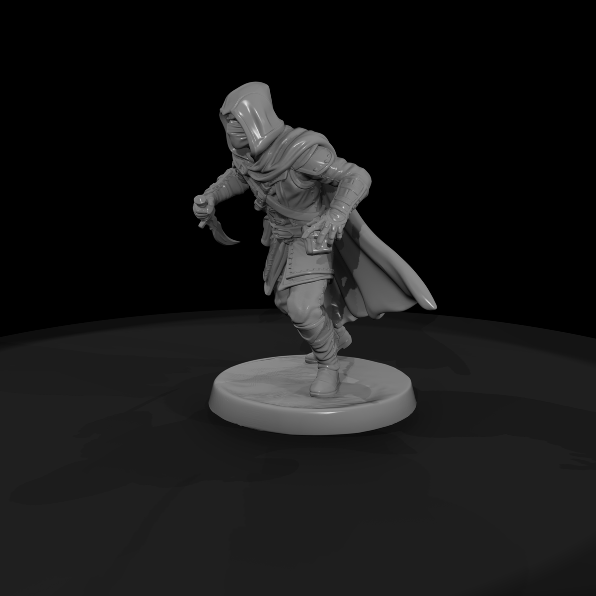 Hooded Assassin with Dagger