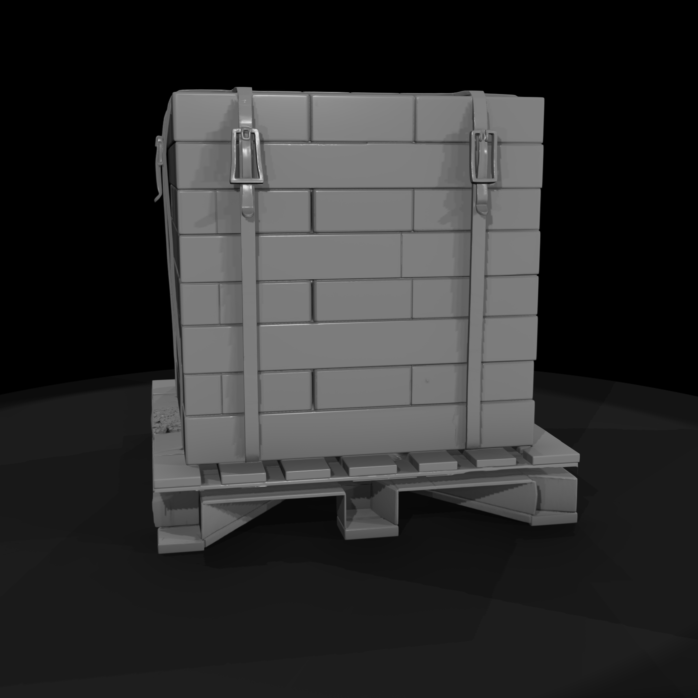 Strapped Brick Pallet