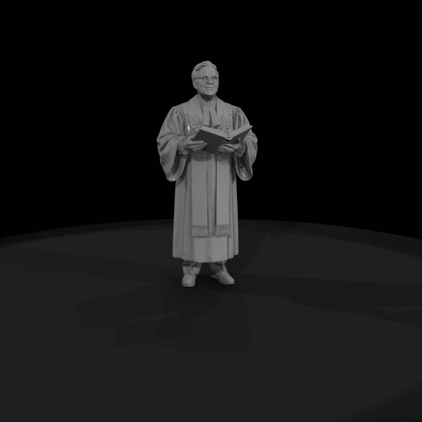 Robed Minister with Open Book
