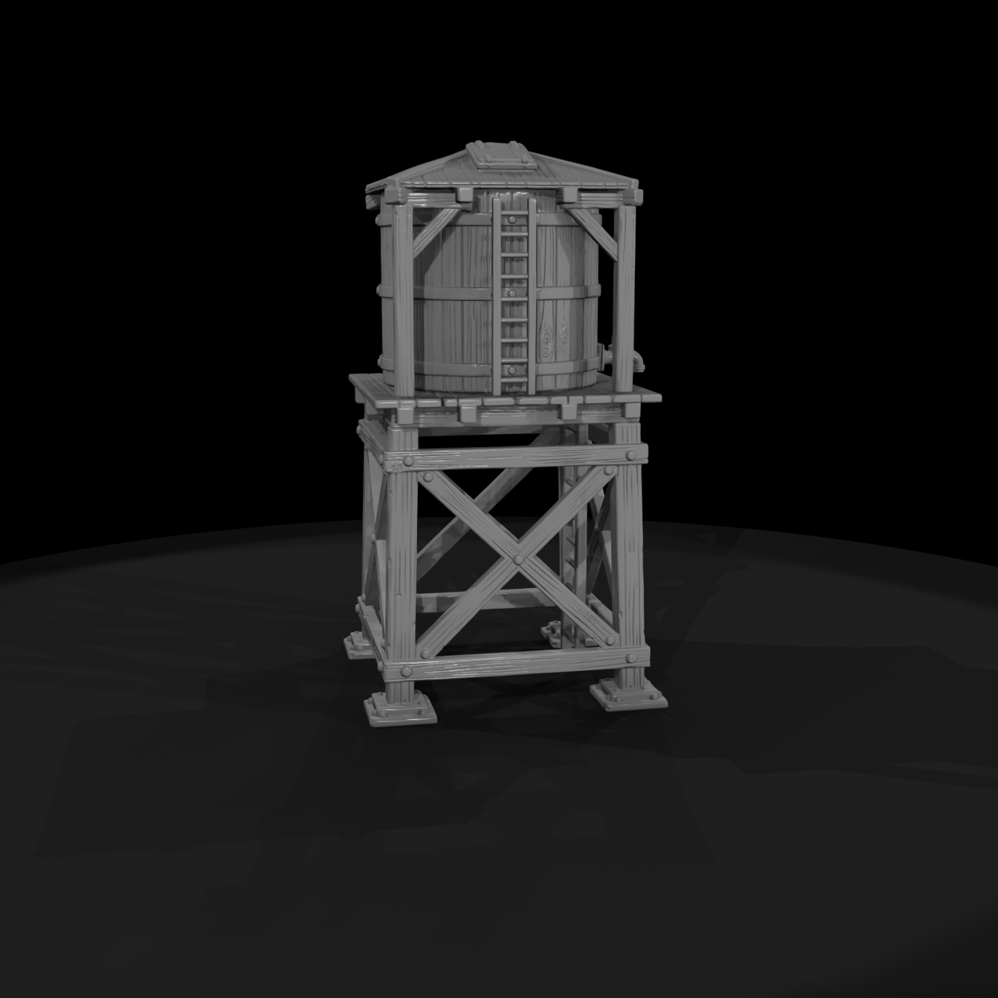 Mil 062 Wild West Fort Water Tank Stand