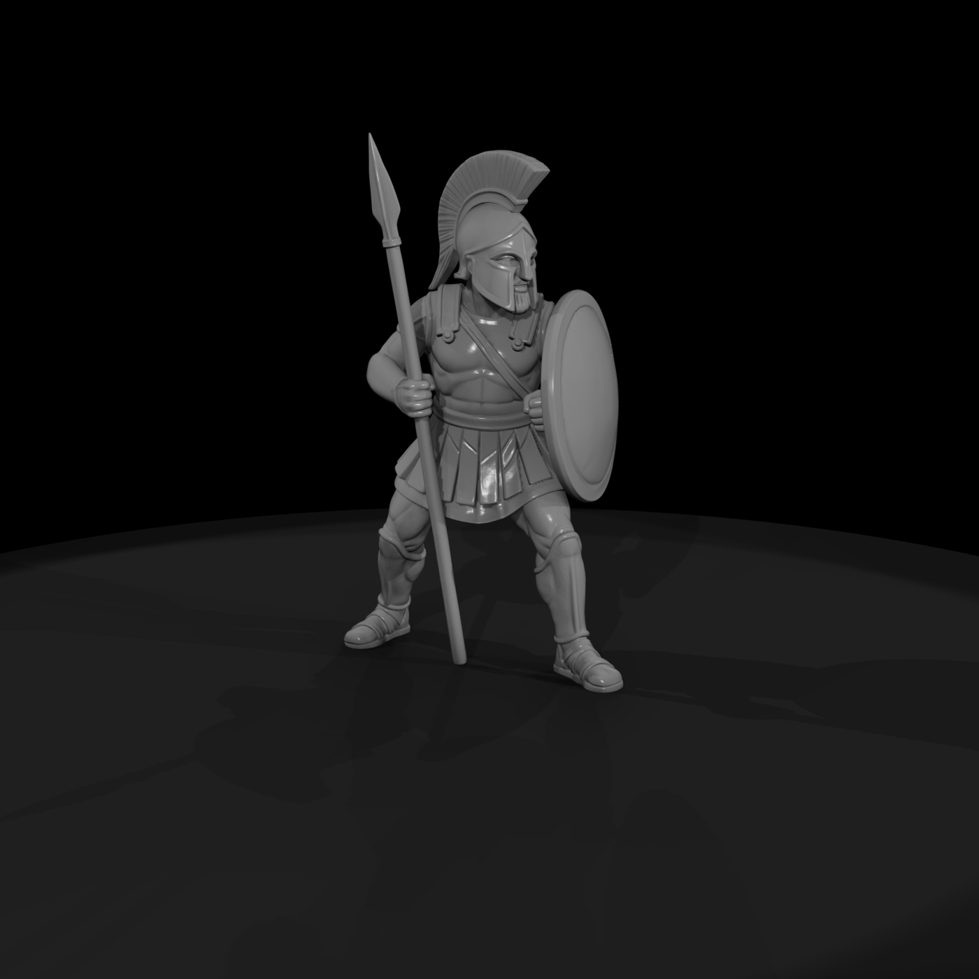 Hist 0203 Spartan Shield Bearer Miniature Figure