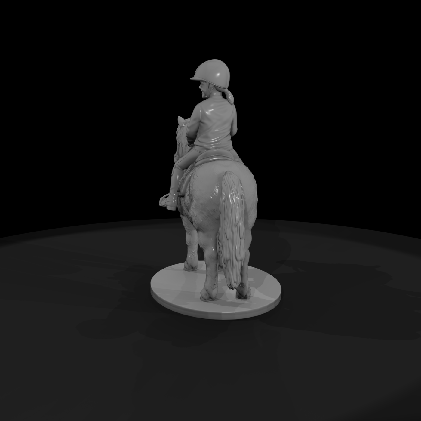 Girl Riding a Shetland Pony