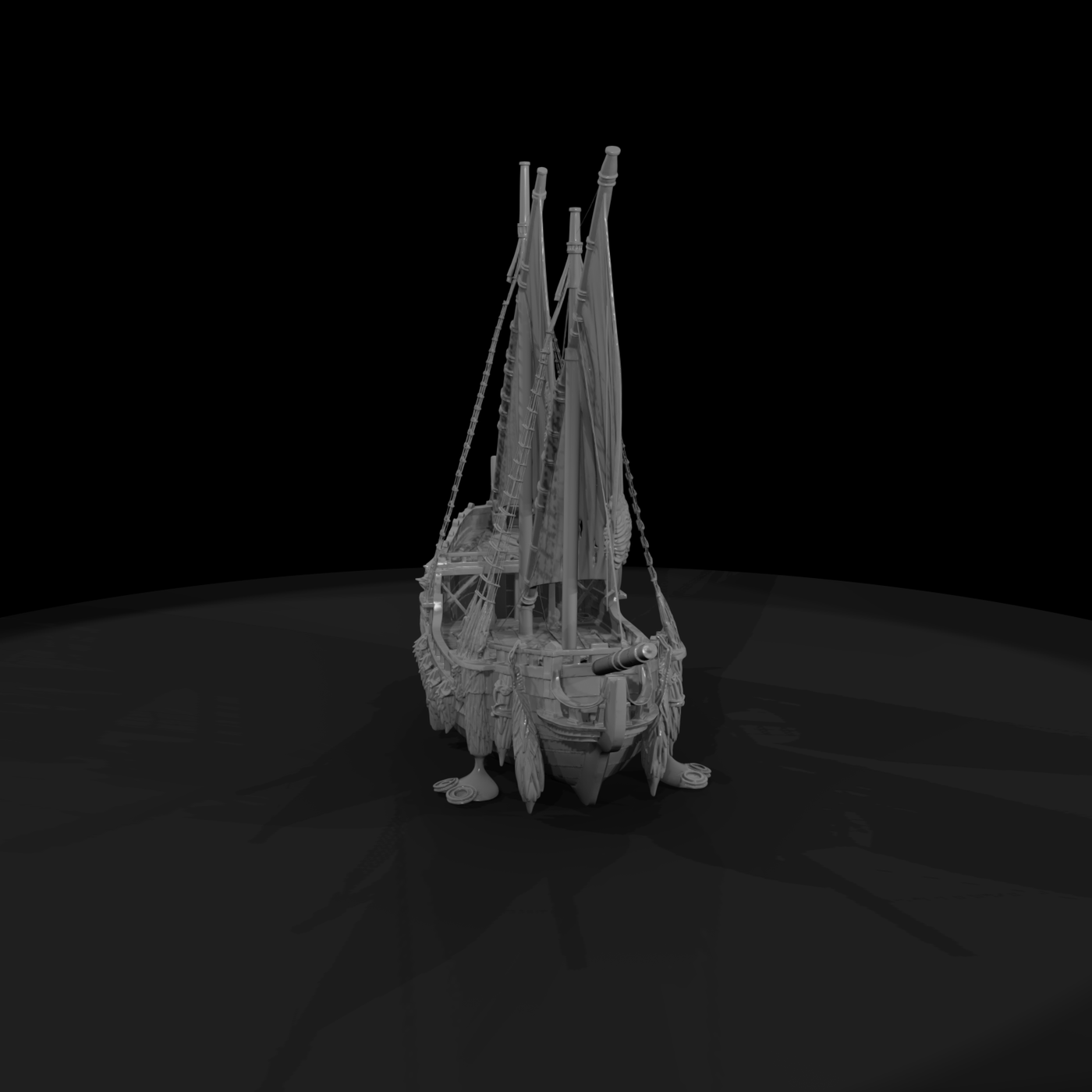 Weathered Medieval Sailboat Wreck — Terrain