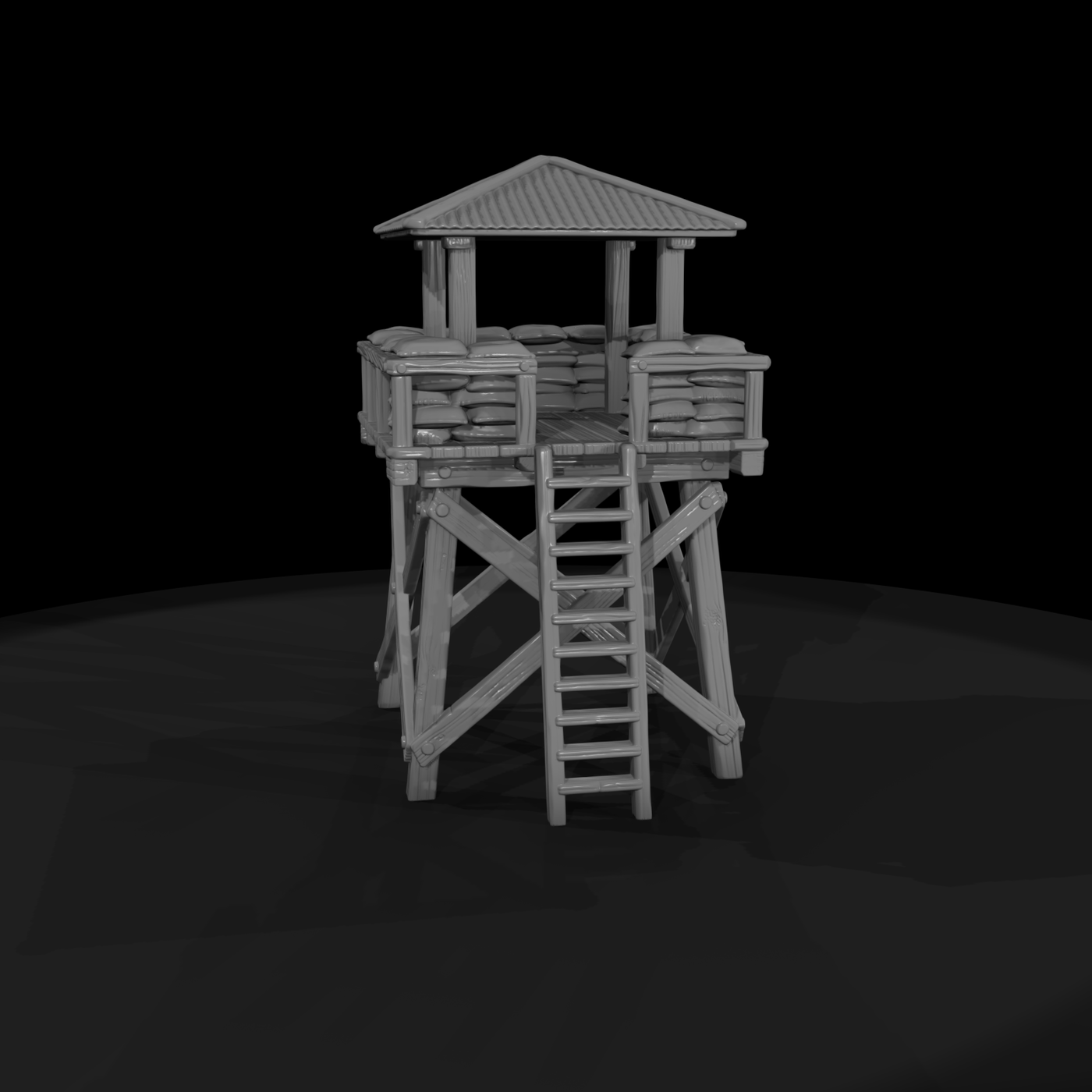 Mil 163 Vietnam Firebase Guard Tower