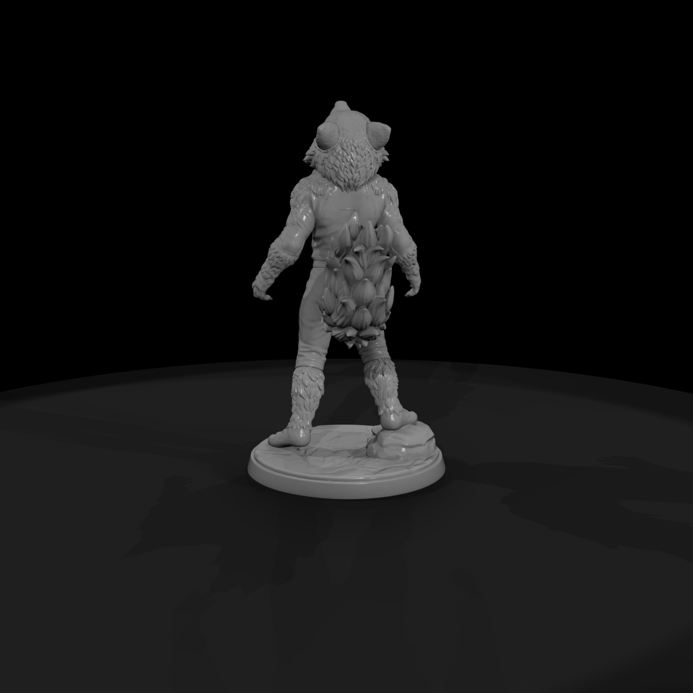 Anthropomorphic Wolf Character Figure