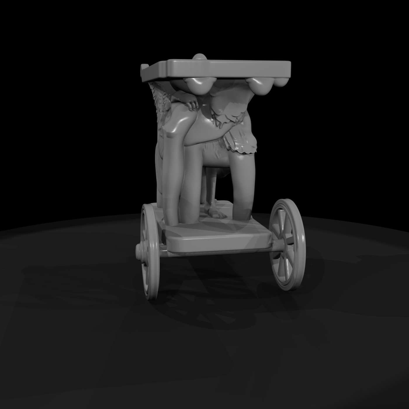 Surreal Figural Serving Cart & Model Railroads