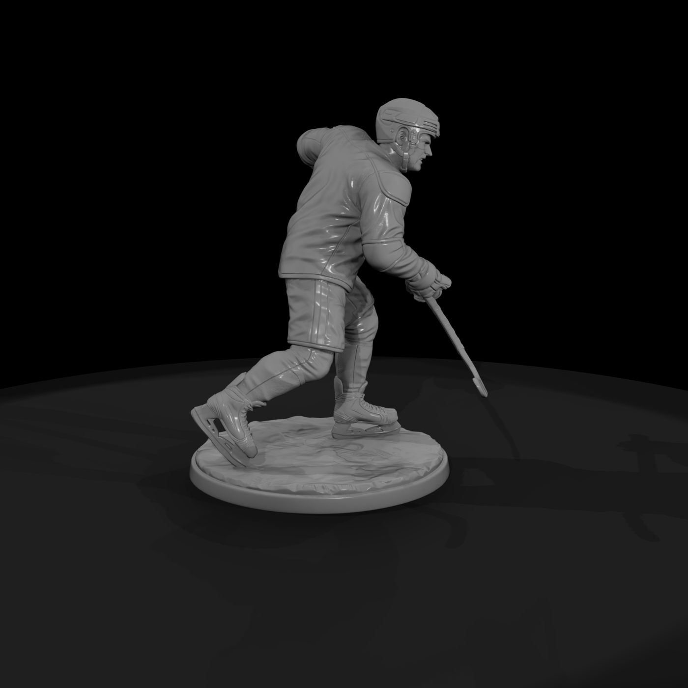 Ice Hockey Player Winding for a Slapshot