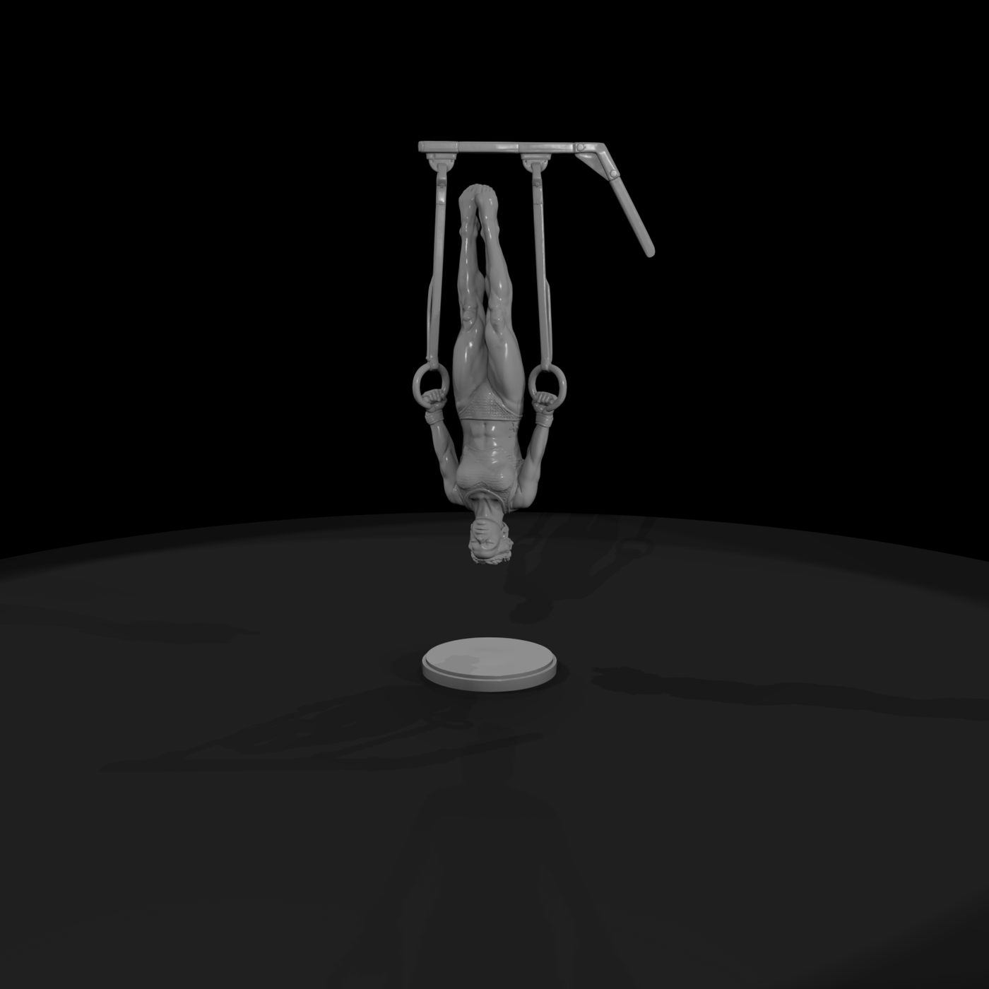 Gymnast Inverted on Still Rings