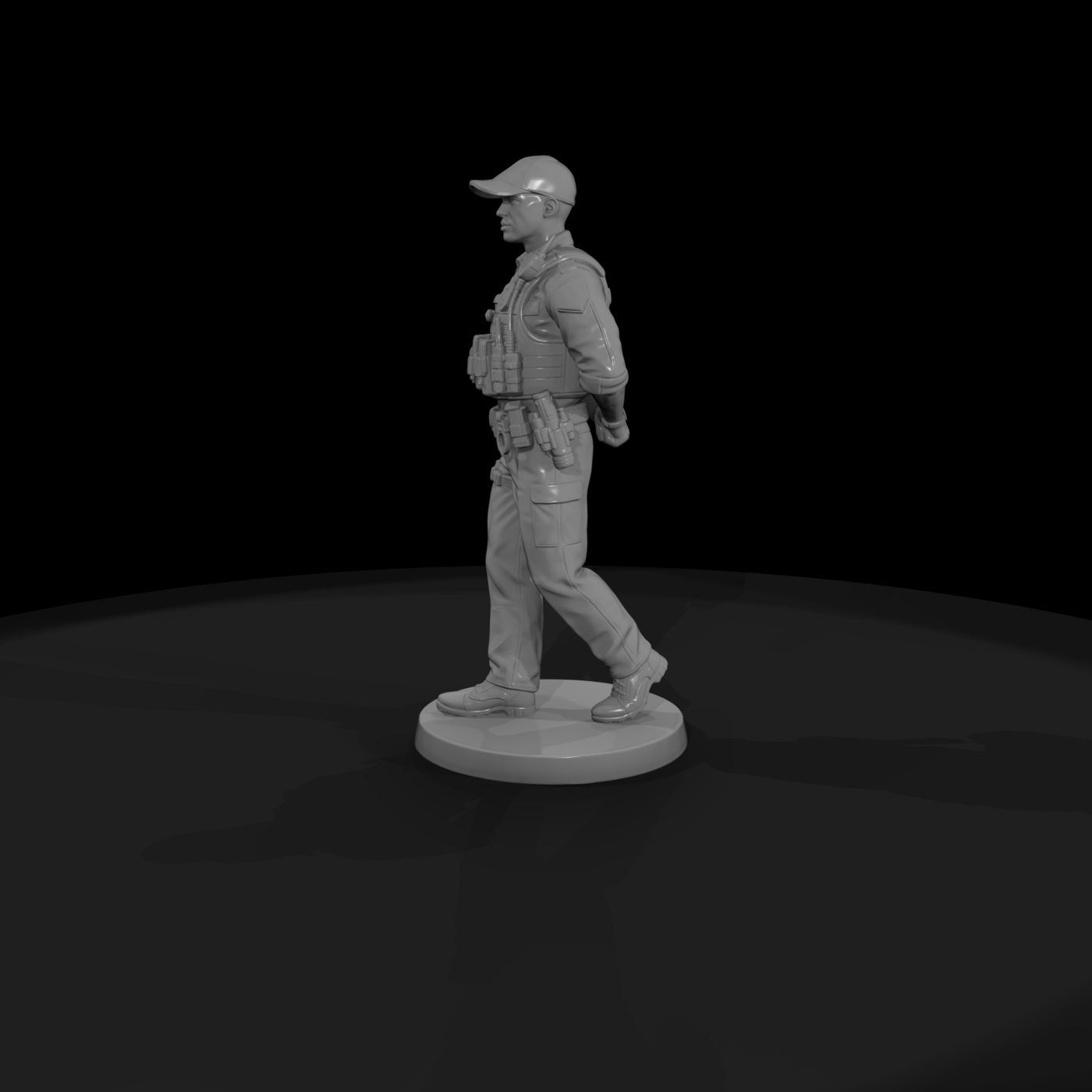 Modern City Patrol Officer at Ease