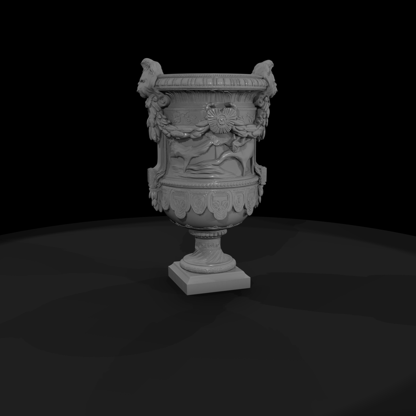 Neoclassical Carved Urn — Decorative & Display Prop