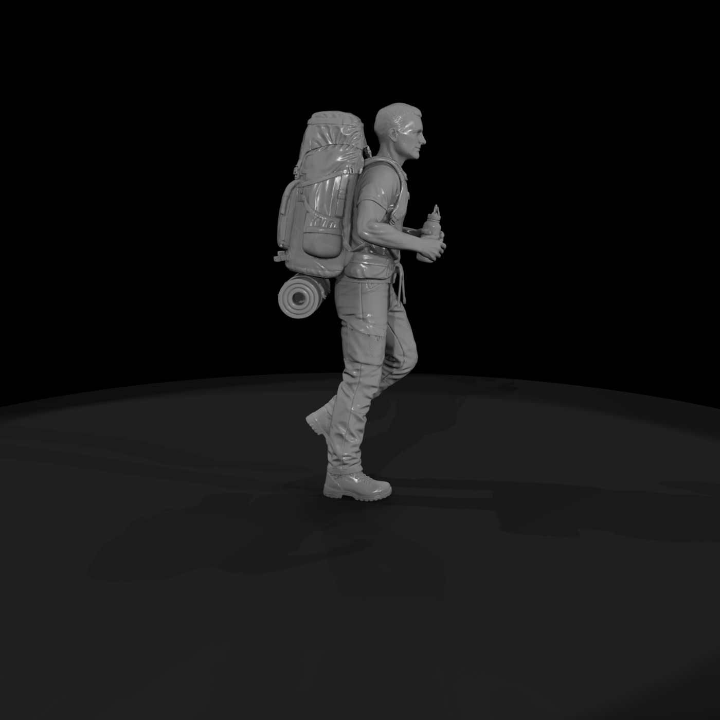 Backpacker Hiker with Rucksack