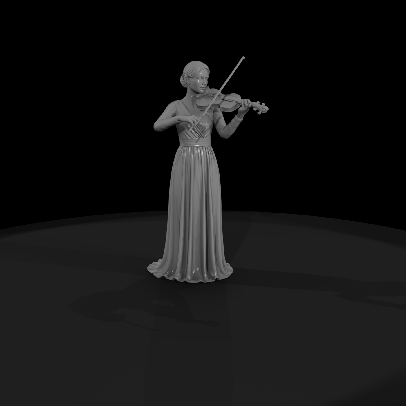0181 Musician Violinist Standing