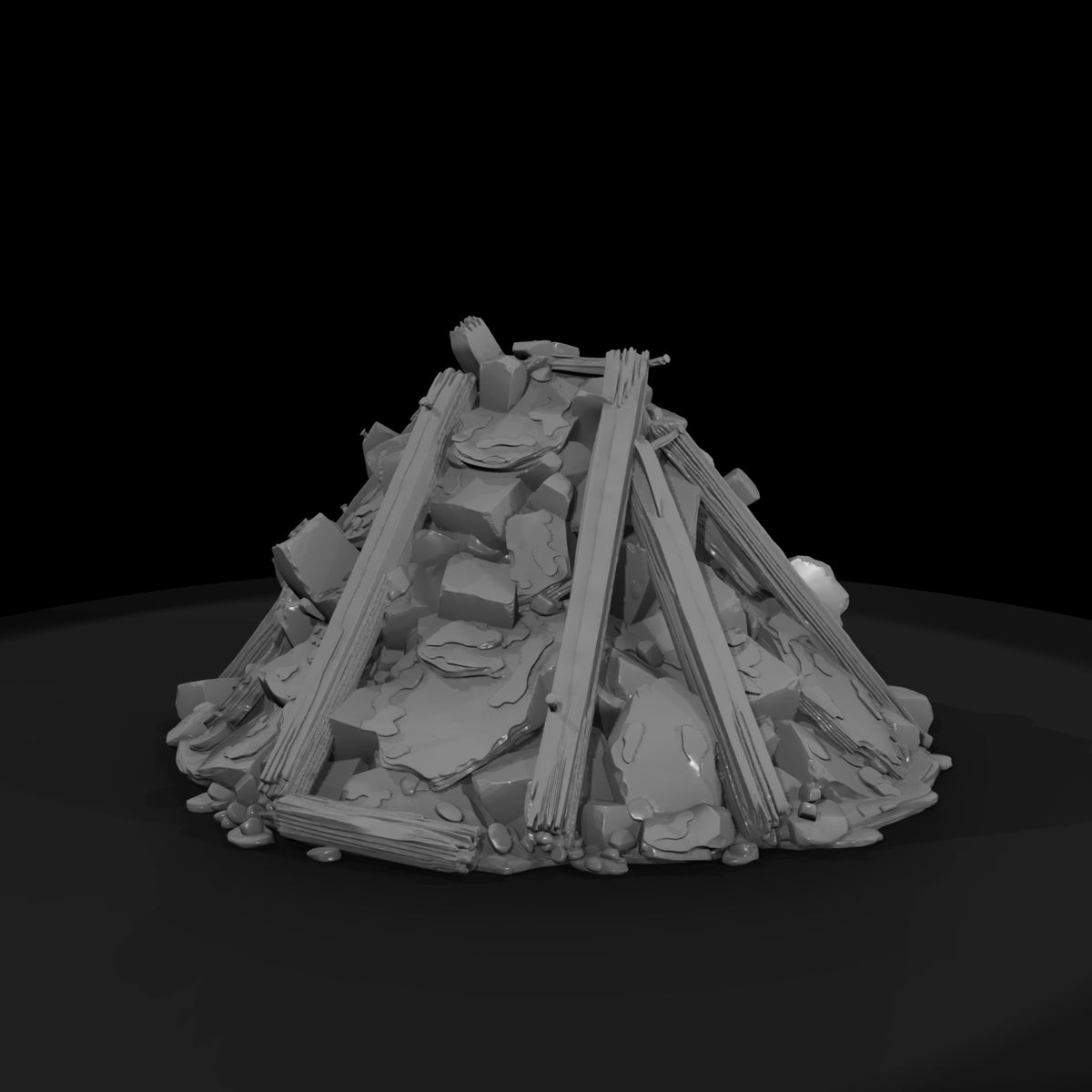 demolition-rubble-pile-with-beams-diorama-terrain-845239
