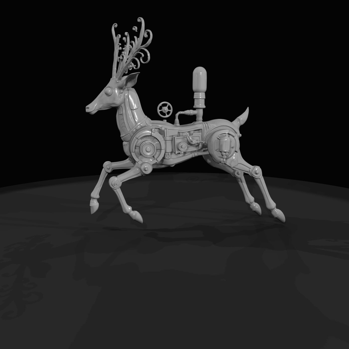 nightmare-clockwork-creatures-mechanical-gazelle