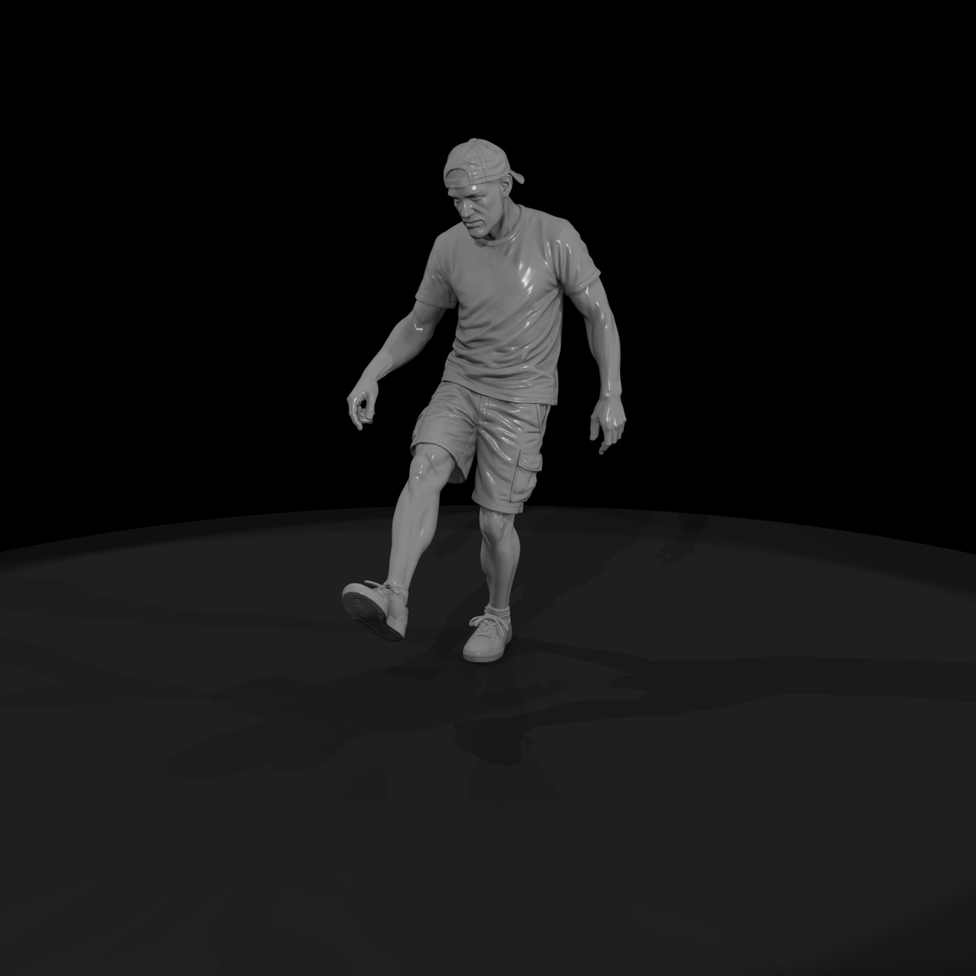 Hacky Sack Player Kicking