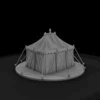 Medieval Blue and Gold Pavilion Tent — thumbnail 5