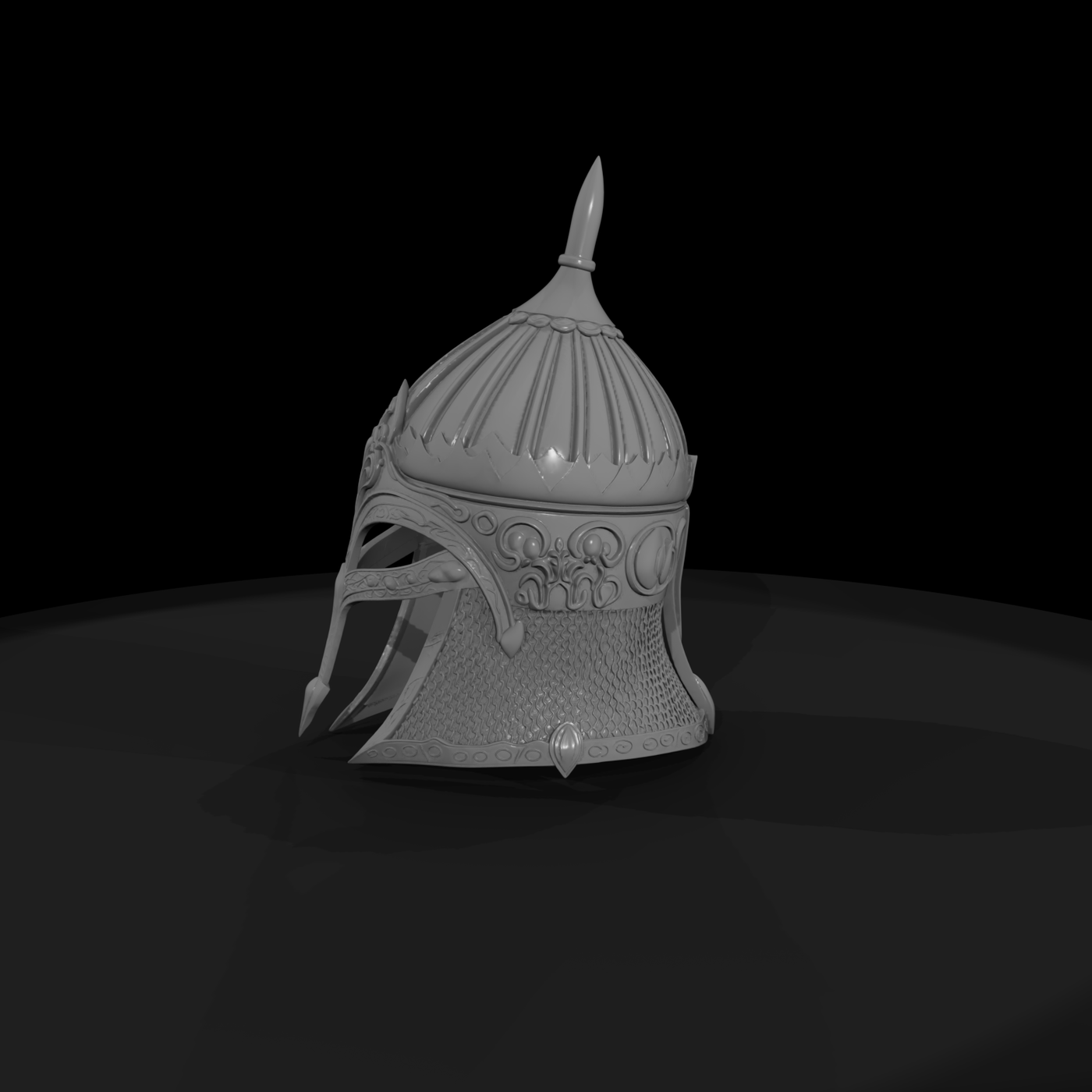 Ornate Fantasy Knight Helmet