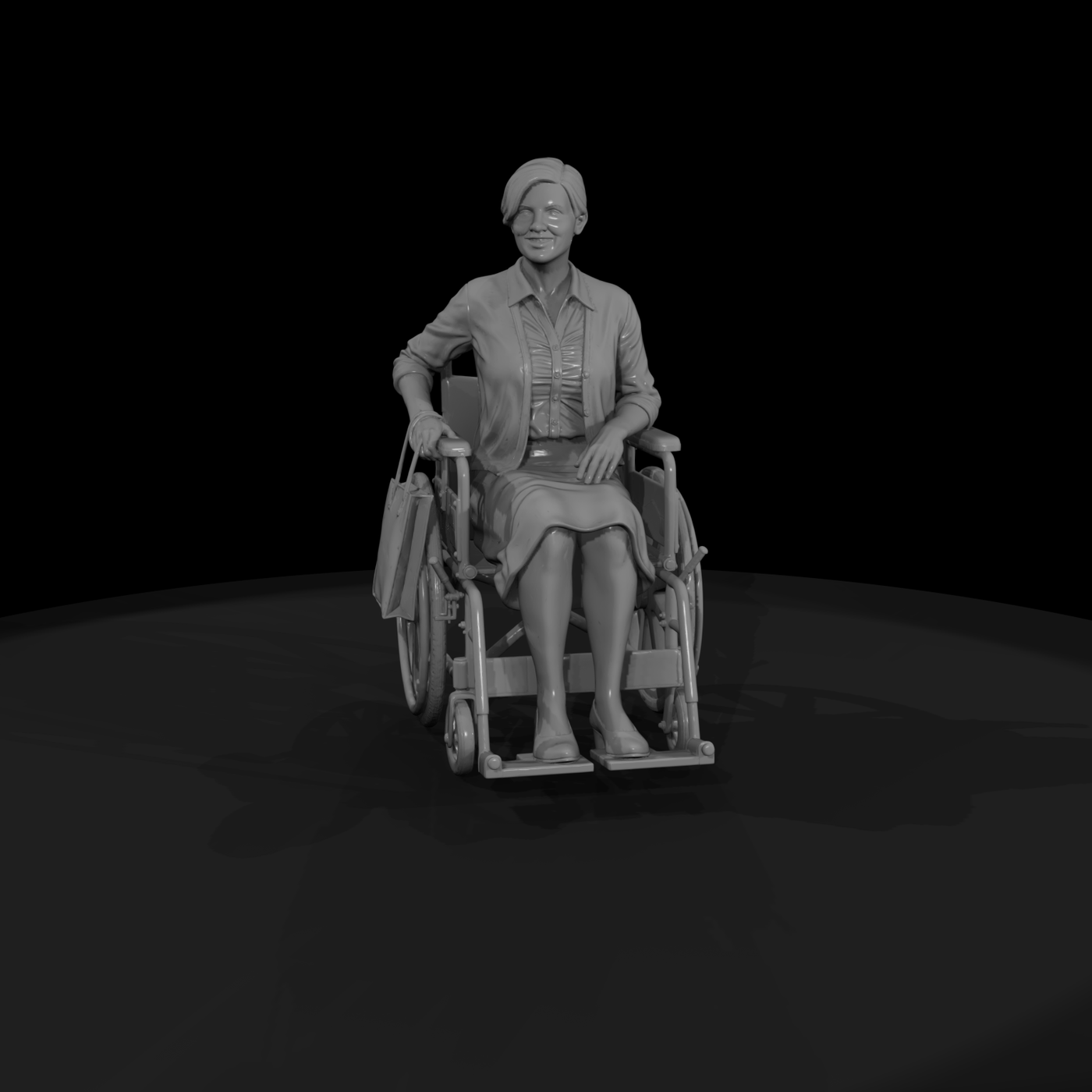 Woman Seated in a Wheelchair