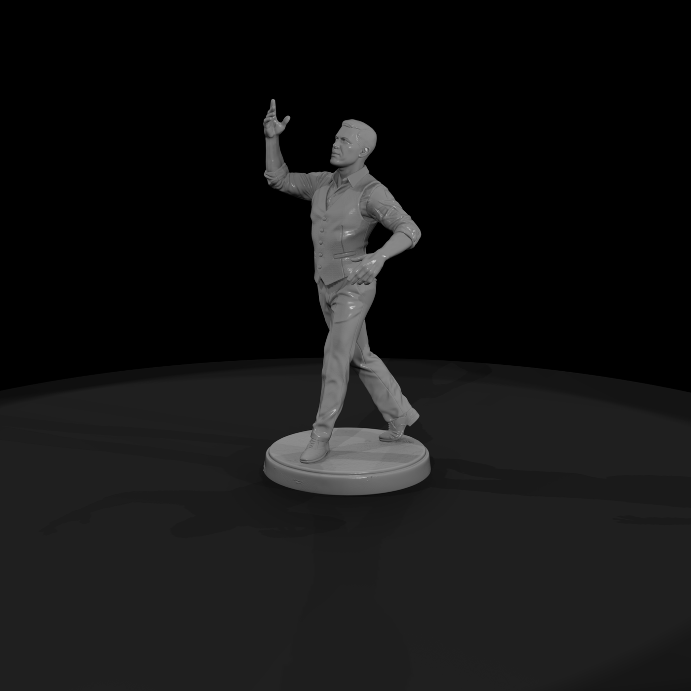 Salsa Dancer Mid-Step