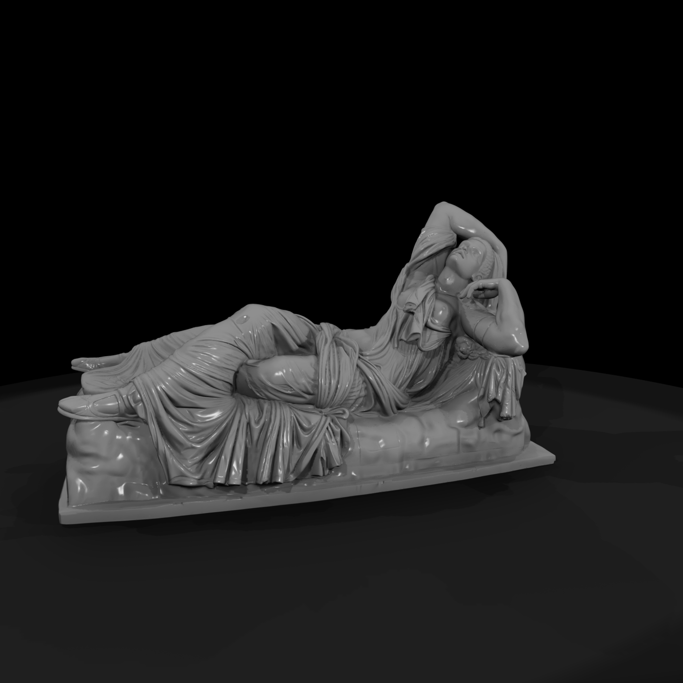 Sleeping Ariadne — Neoclassical Reclining Statue
