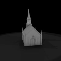 stylized_gothic_country_church_3d_model — thumbnail 4
