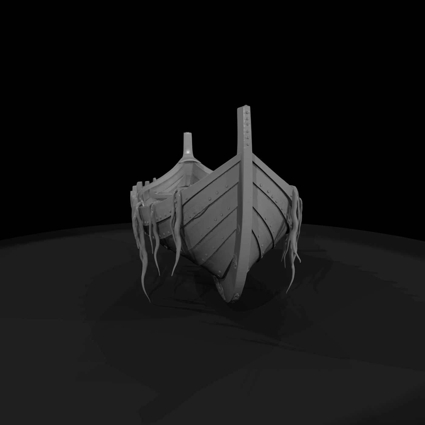 Weathered Viking Longship