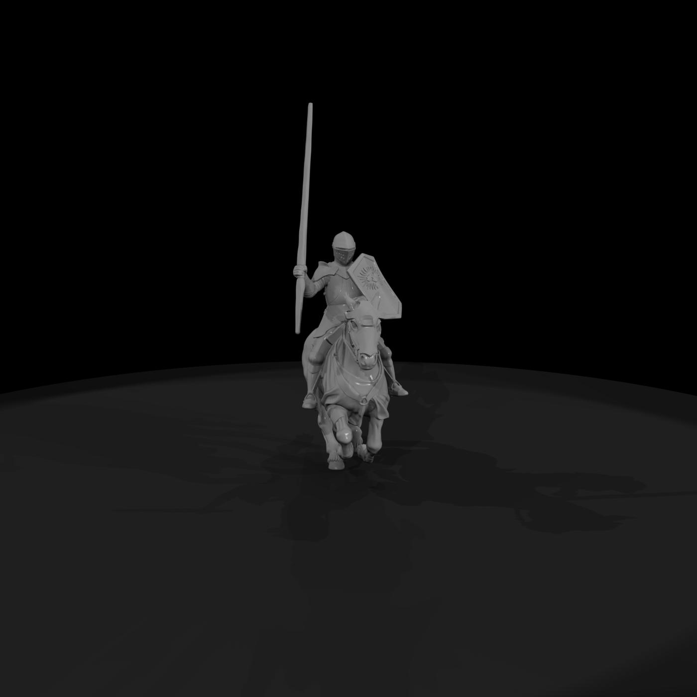 Mounted Medieval Knight with Lance