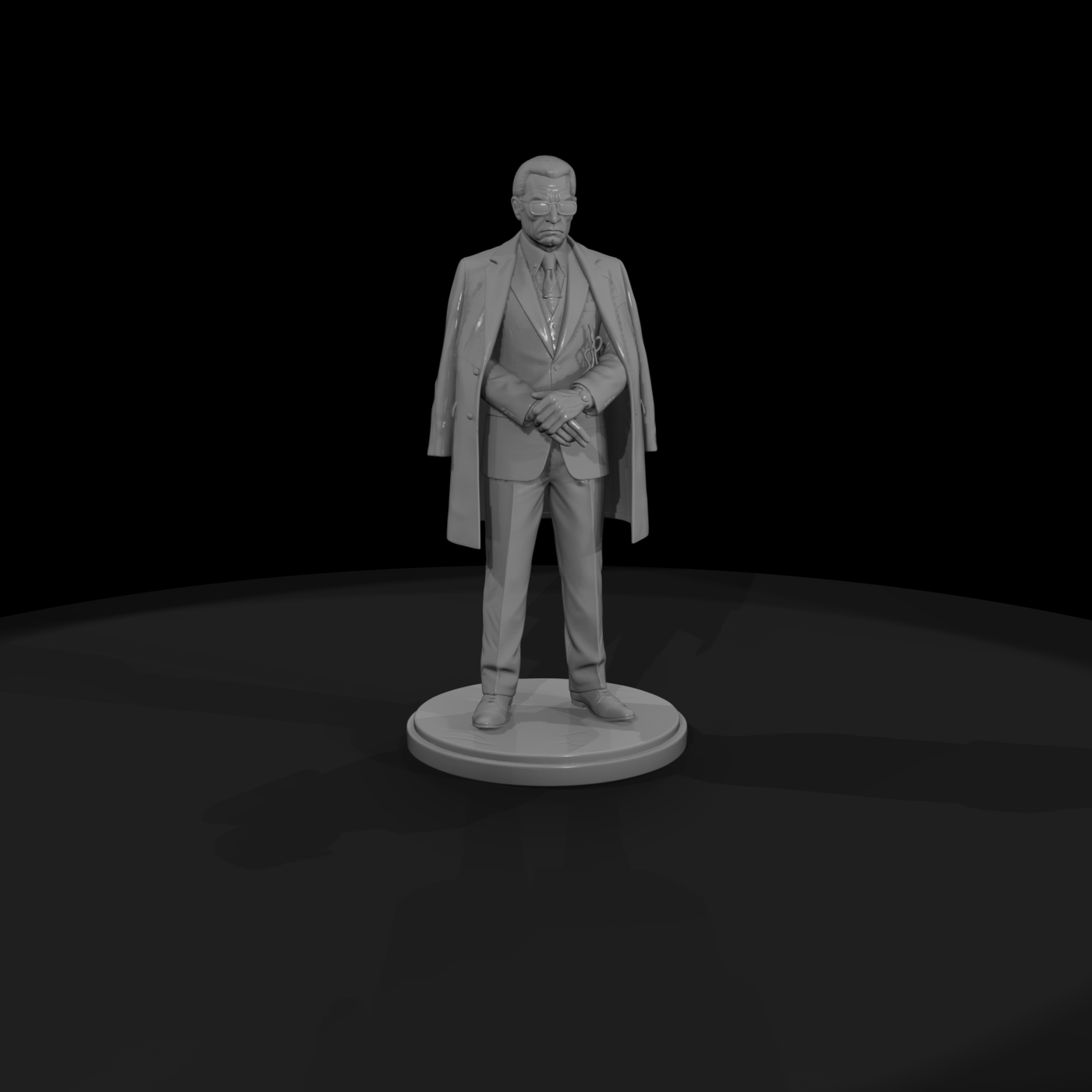 Yakuza Boss in Pinstripe Suit