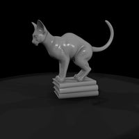 stylized-sphynx-cat-bookend-diorama-miniature-262157 — thumbnail 5